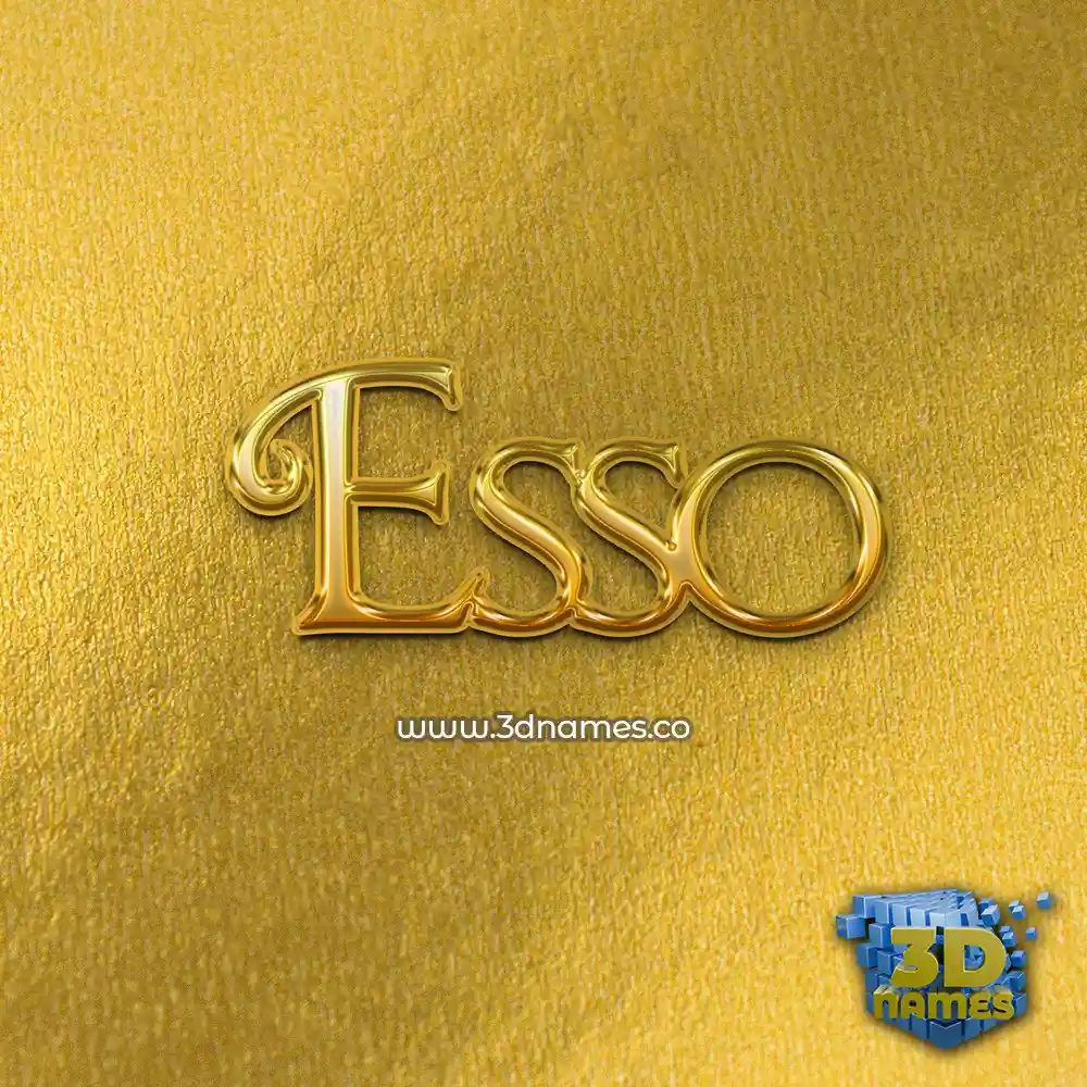 esso in All Gold style - 3D name wallpaper