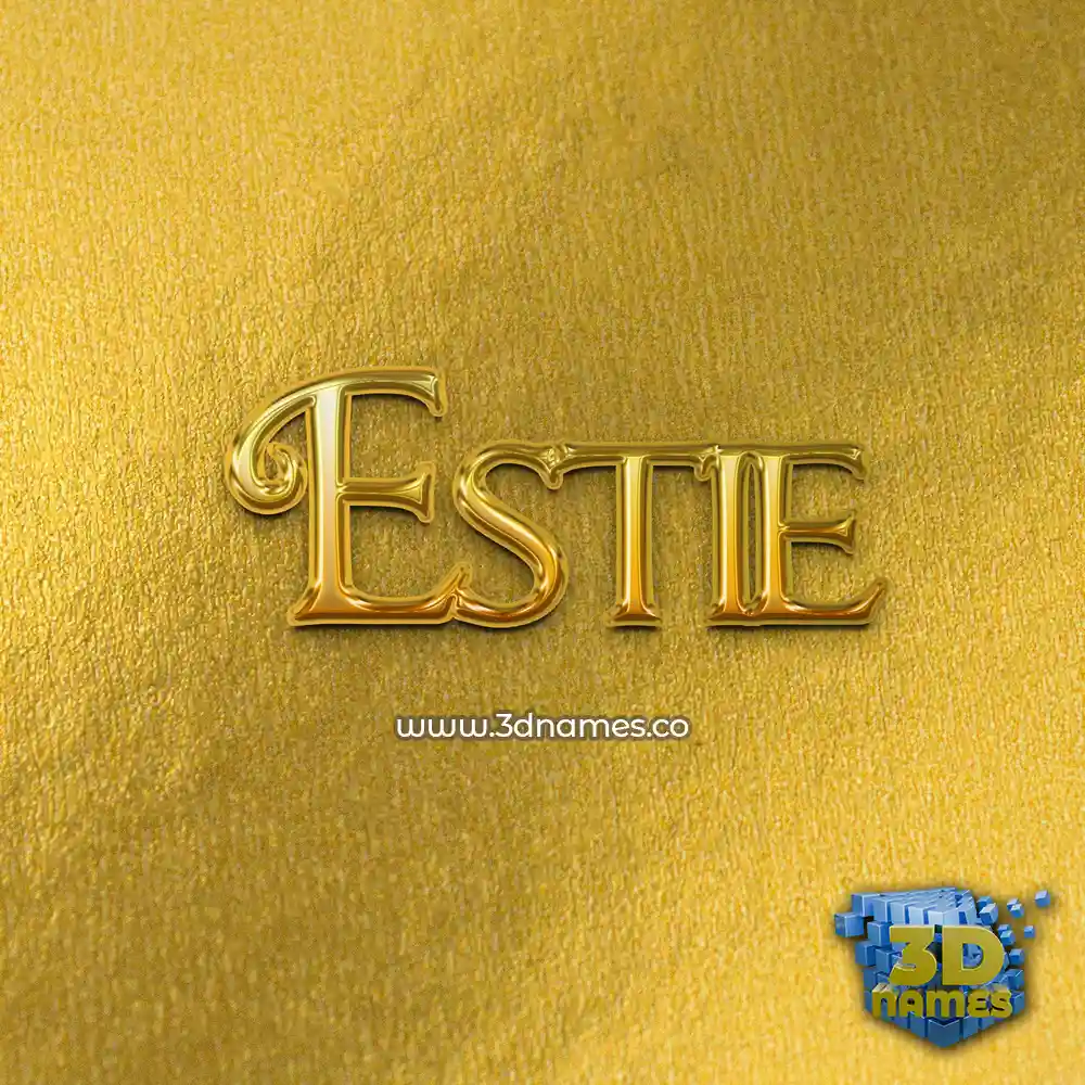 estie in All Gold style - 3D name wallpaper