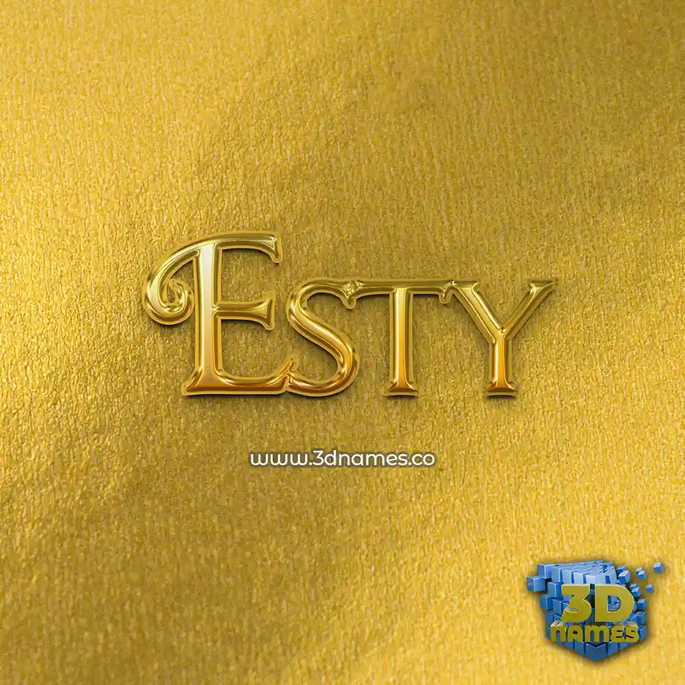esty in All Gold style - 3D name wallpaper
