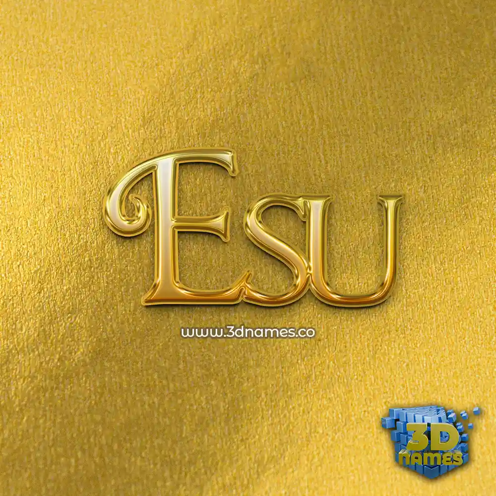 esu in All Gold style - 3D name wallpaper