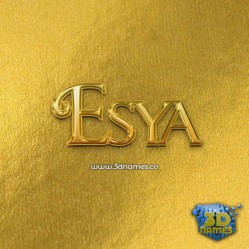 esya in All Gold style - 3D name wallpaper