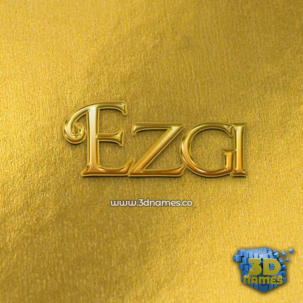 ezgi in All Gold style - 3D name wallpaper
