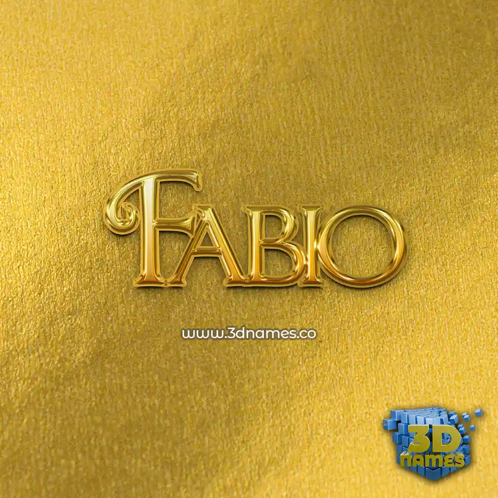 fabio in All Gold style - 3D name wallpaper