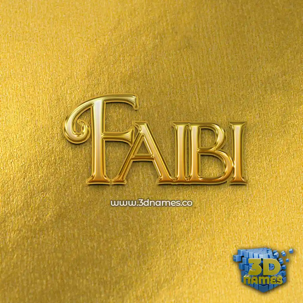 faibi in All Gold style - 3D name wallpaper