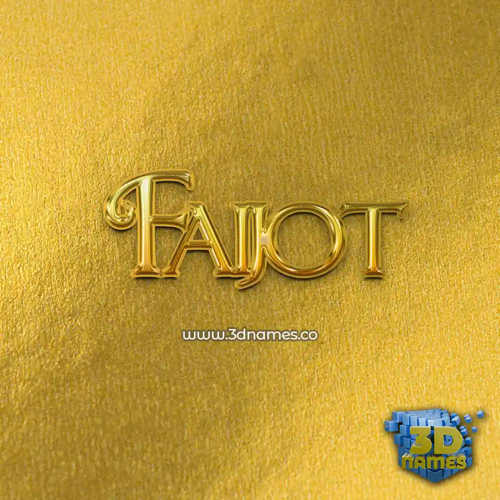 faijot in All Gold style - 3D name wallpaper