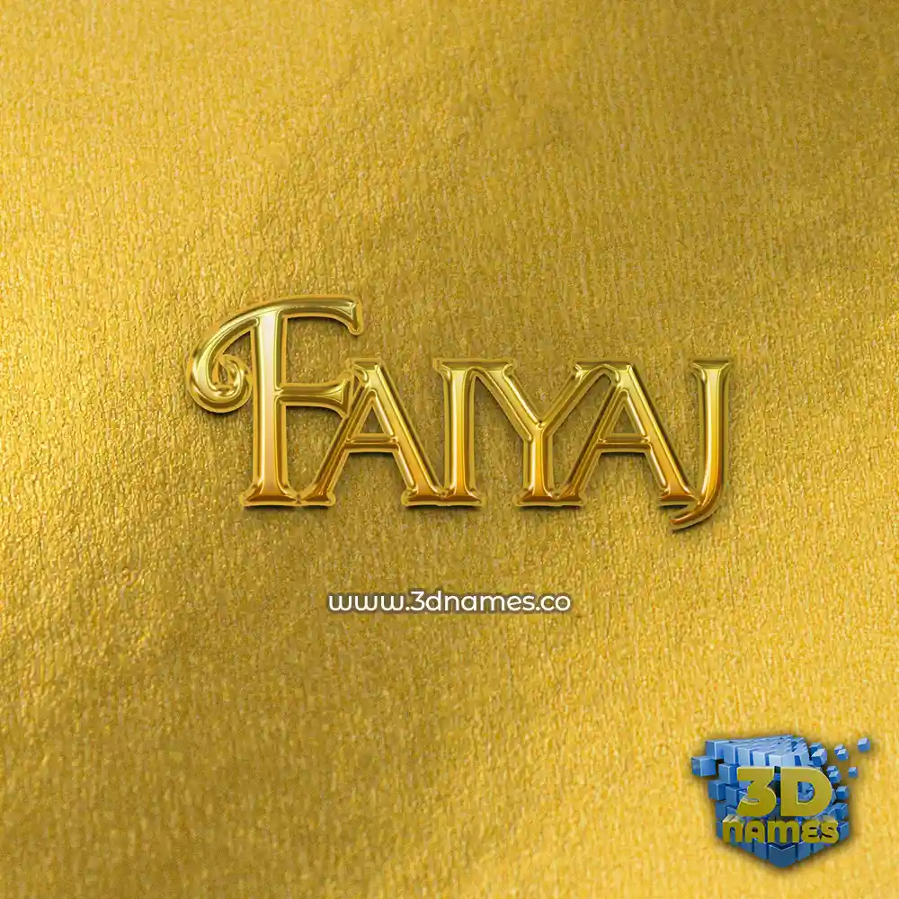 faiyaj in All Gold style - 3D name wallpaper