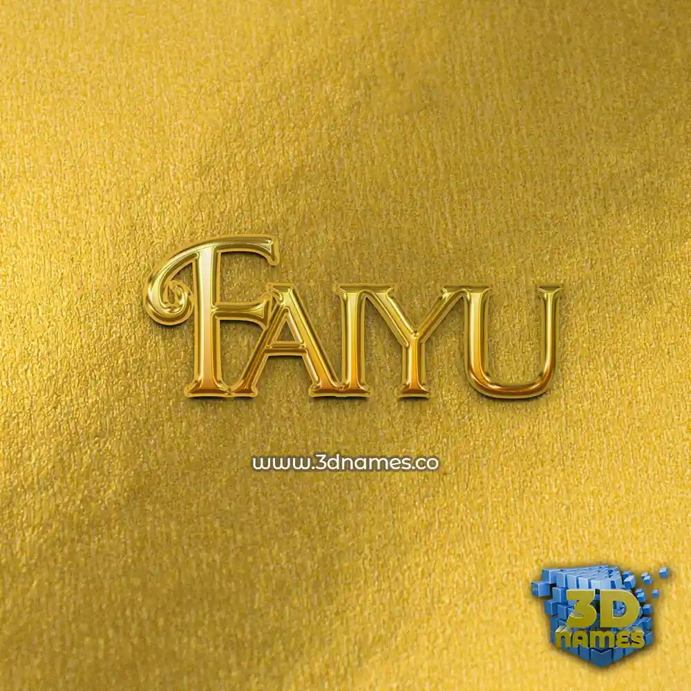faiyu in All Gold style - 3D name wallpaper