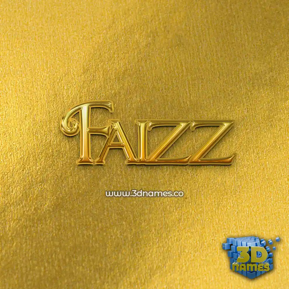 faizz in All Gold style - 3D name wallpaper