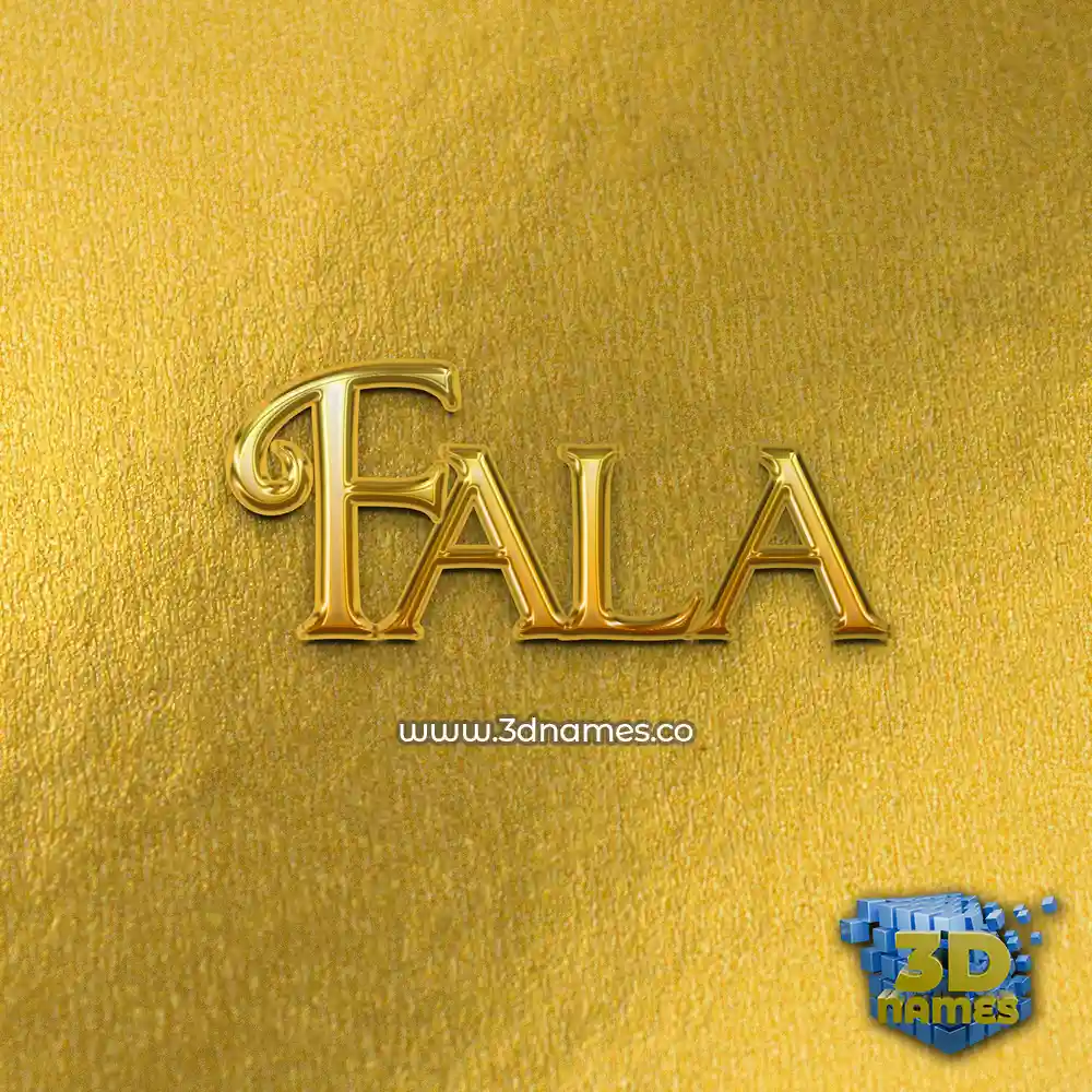 fala in All Gold style - 3D name wallpaper