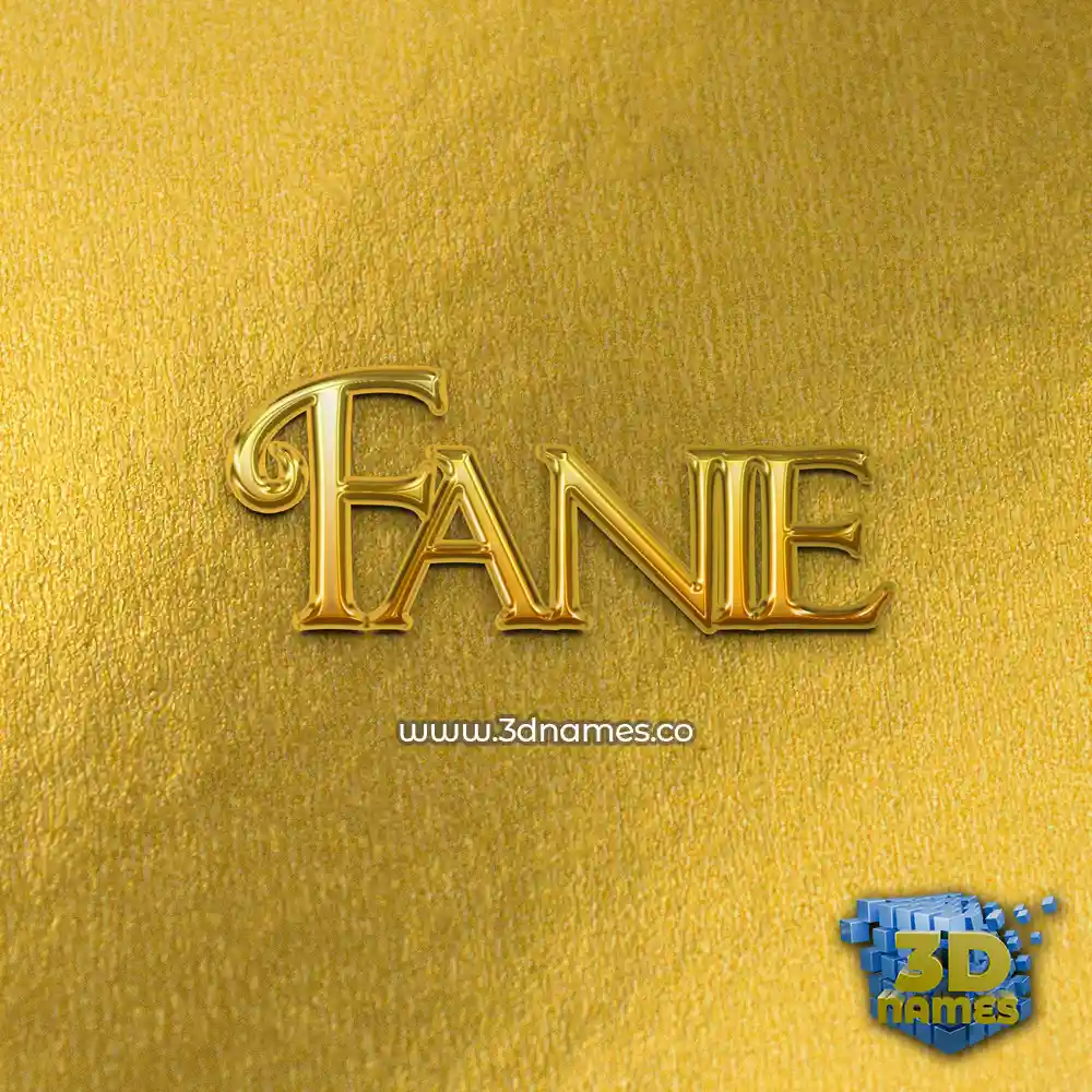 fanie in All Gold style - 3D name wallpaper