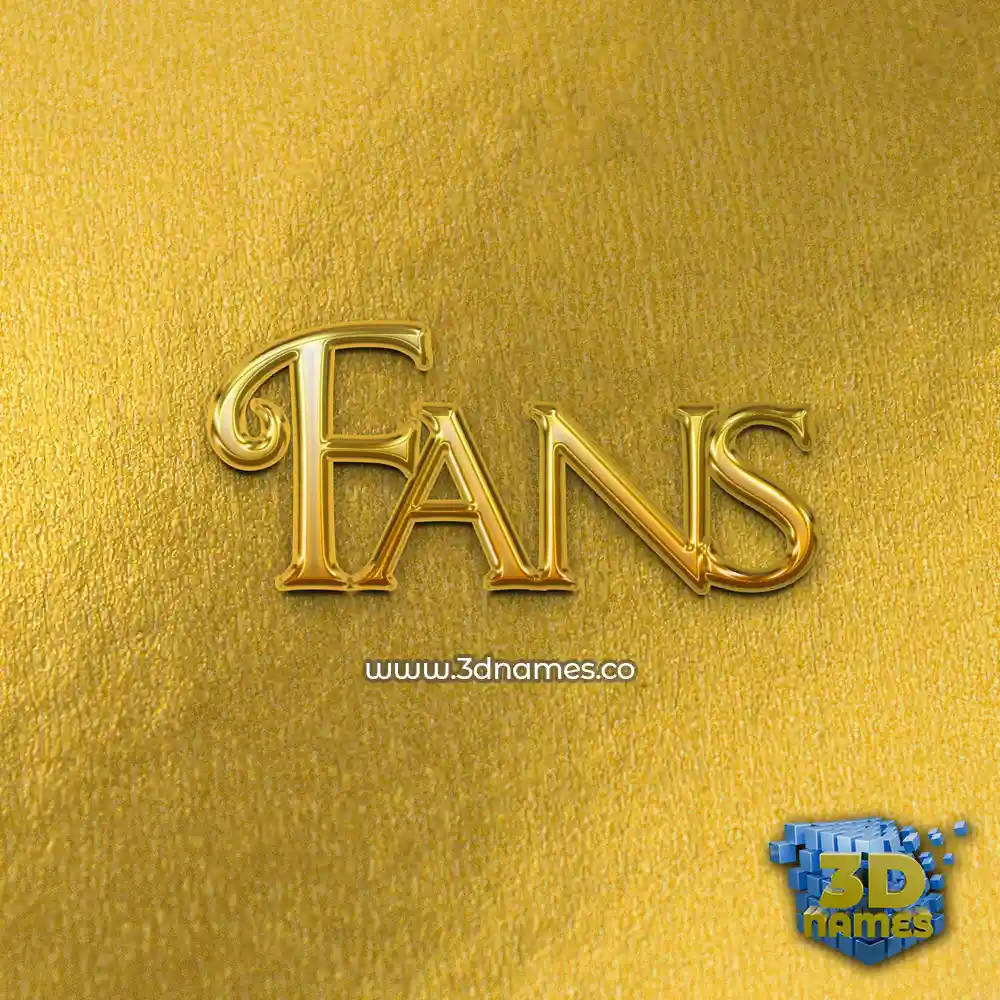 fans in All Gold style - 3D name wallpaper