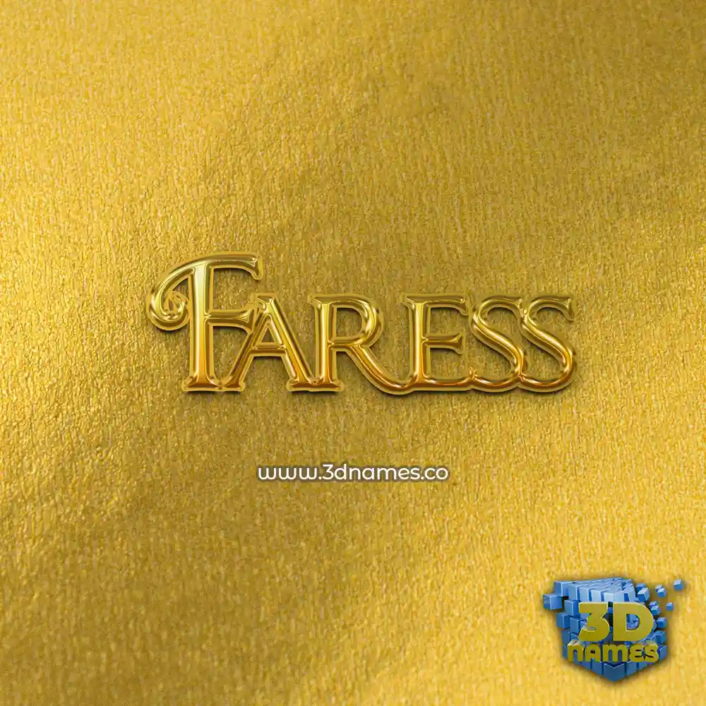 faress in All Gold style - 3D name wallpaper