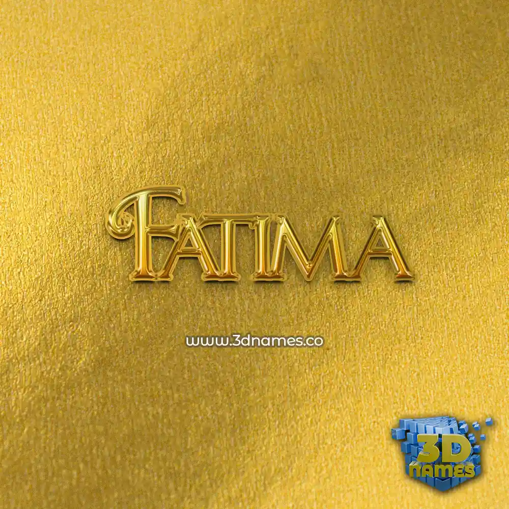 fatima in All Gold style - 3D name wallpaper