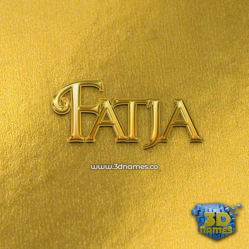 fatja in All Gold style - 3D name wallpaper