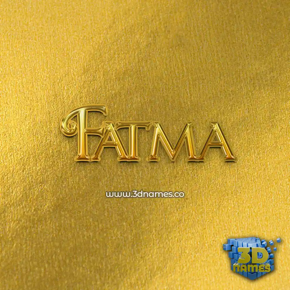 fatma in All Gold style - 3D name wallpaper