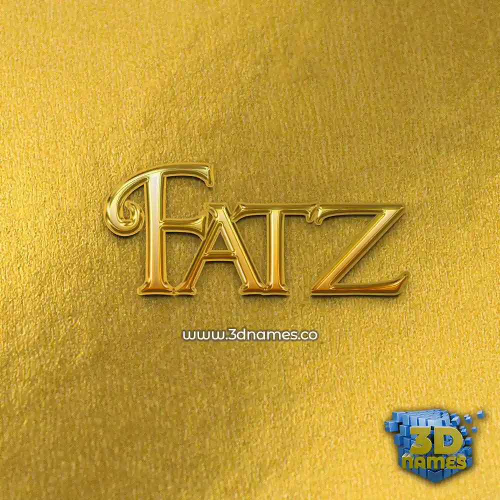 fatz in All Gold style - 3D name wallpaper
