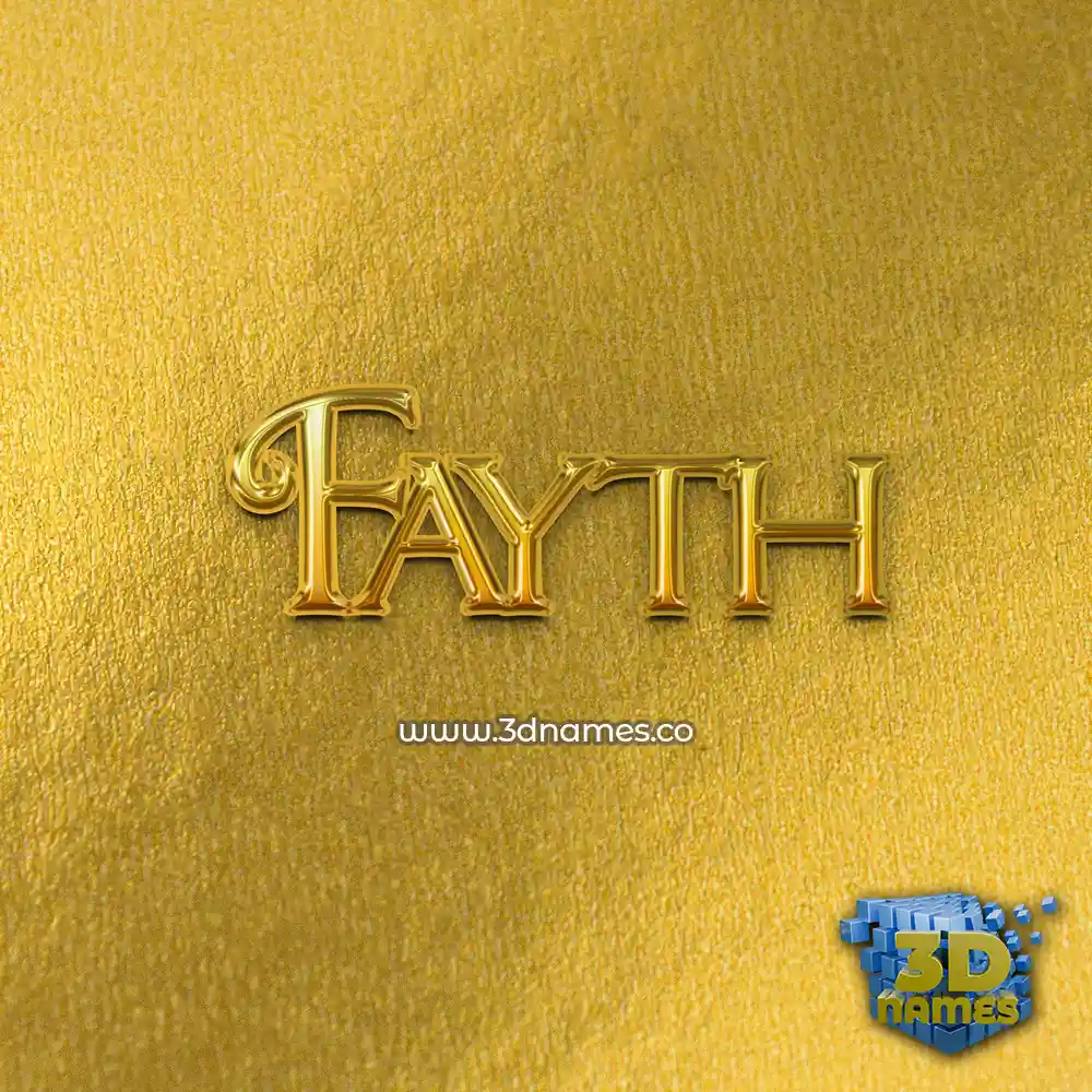 fayth in All Gold style - 3D name wallpaper