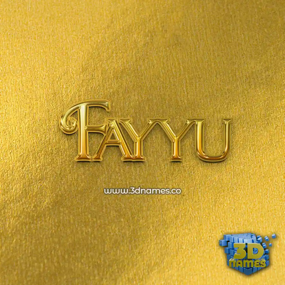 fayyu in All Gold style - 3D name wallpaper