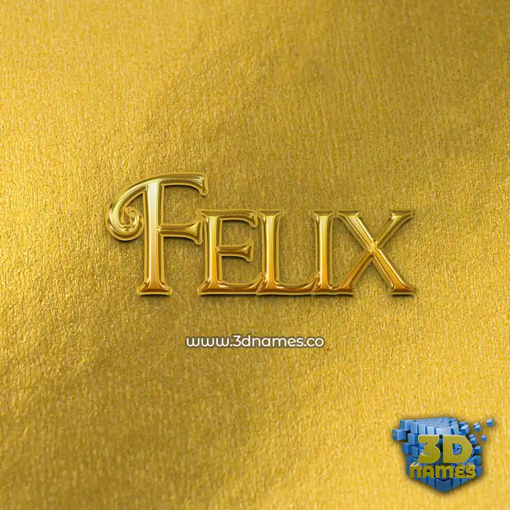 felix in All Gold style - 3D name wallpaper
