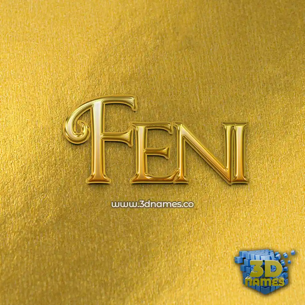 feni in All Gold style - 3D name wallpaper