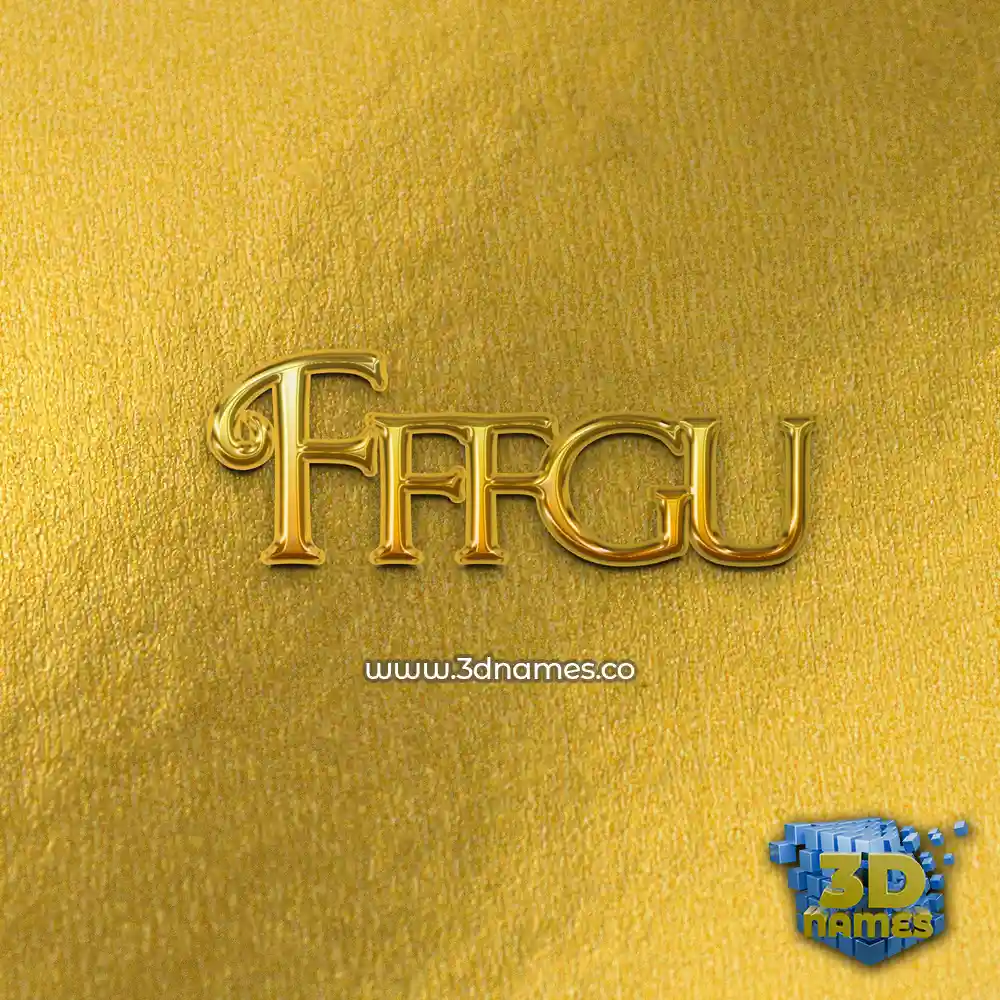 fffgu in All Gold style - 3D name wallpaper