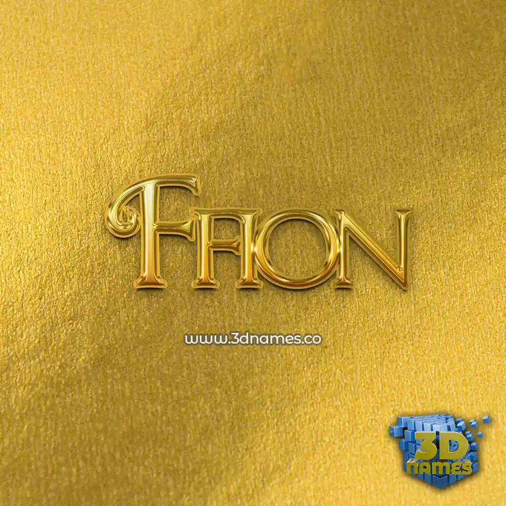 ffion in All Gold style - 3D name wallpaper