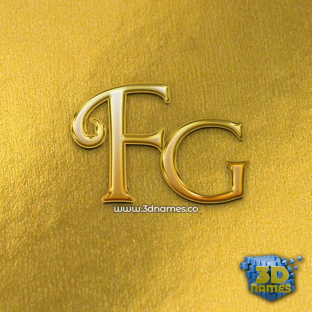 fg in All Gold style - 3D name wallpaper