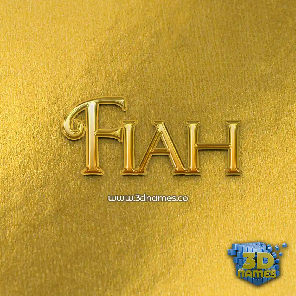 fiah in All Gold style - 3D name wallpaper
