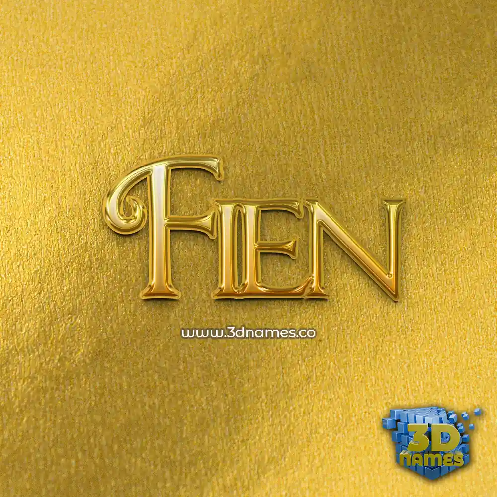 fien in All Gold style - 3D name wallpaper