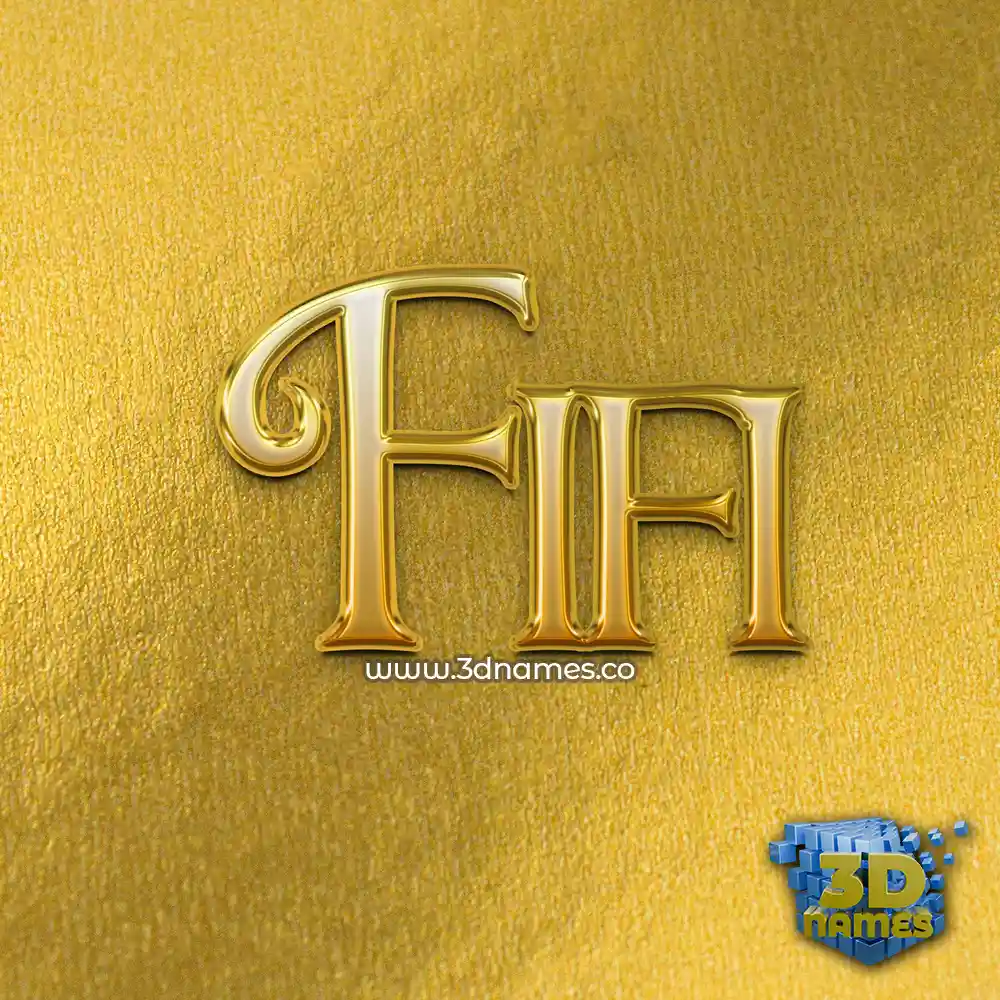 fifi in All Gold style - 3D name wallpaper