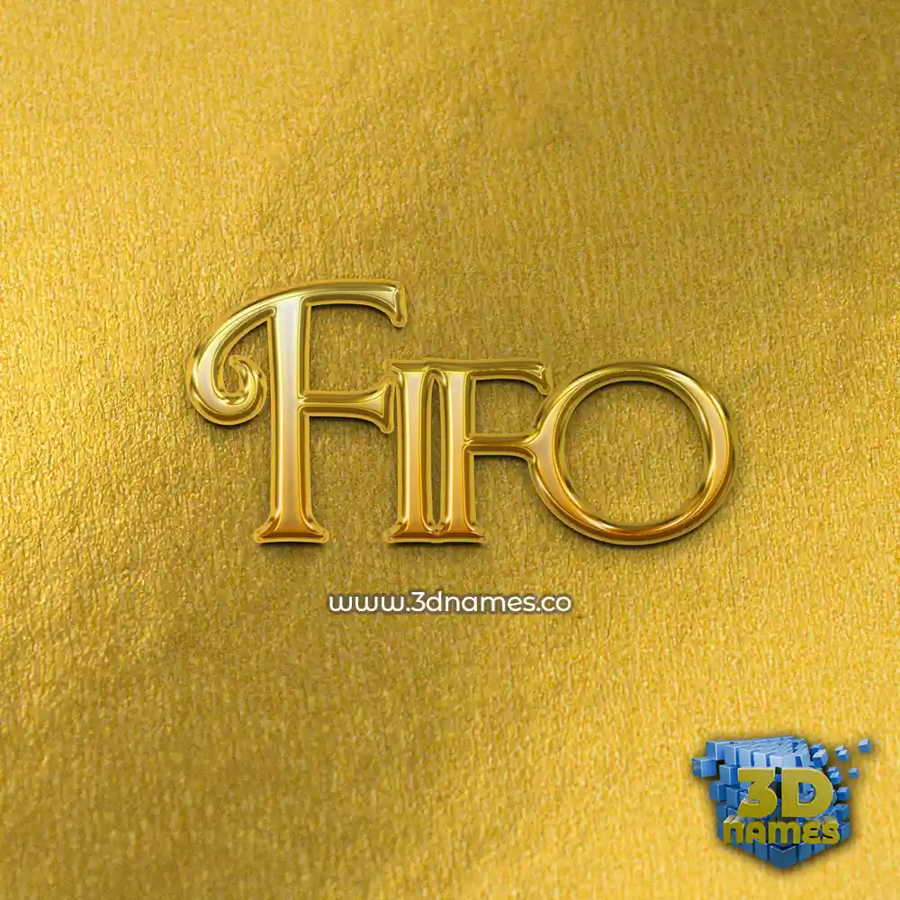 fifo in All Gold style - 3D name wallpaper