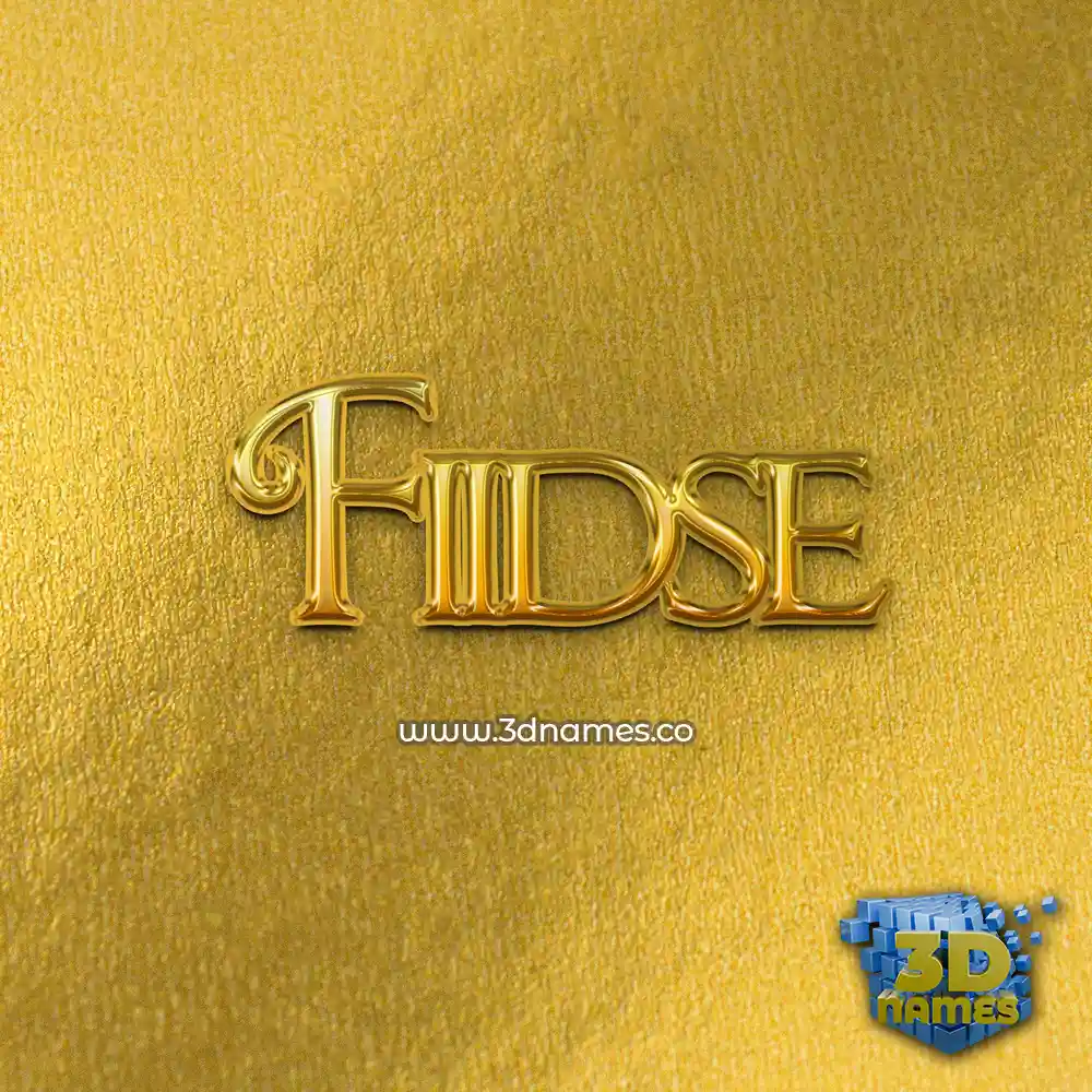 fiidse in All Gold style - 3D name wallpaper