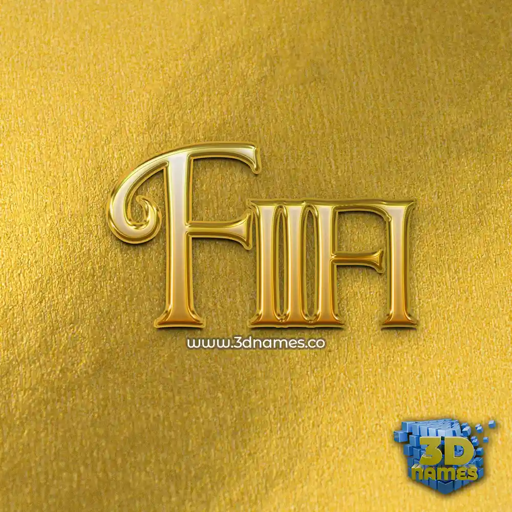 fiifi in All Gold style - 3D name wallpaper