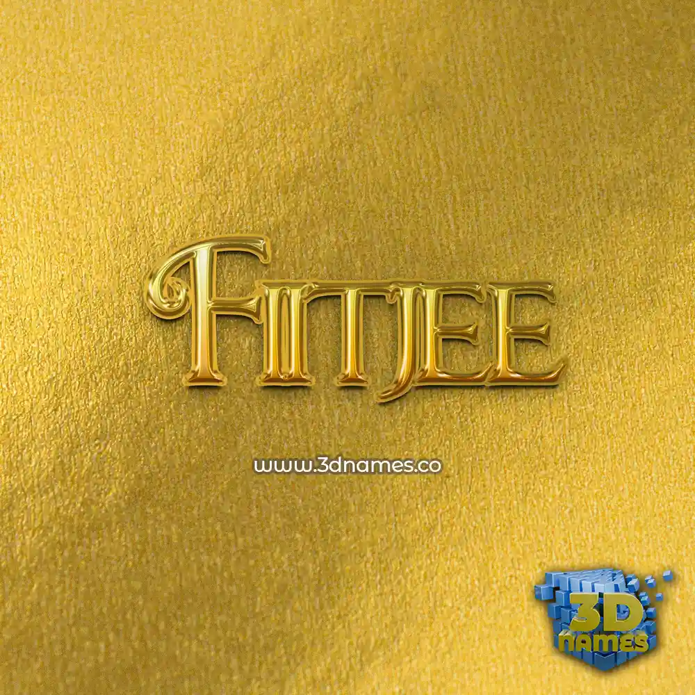 fiitjee in All Gold style - 3D name wallpaper
