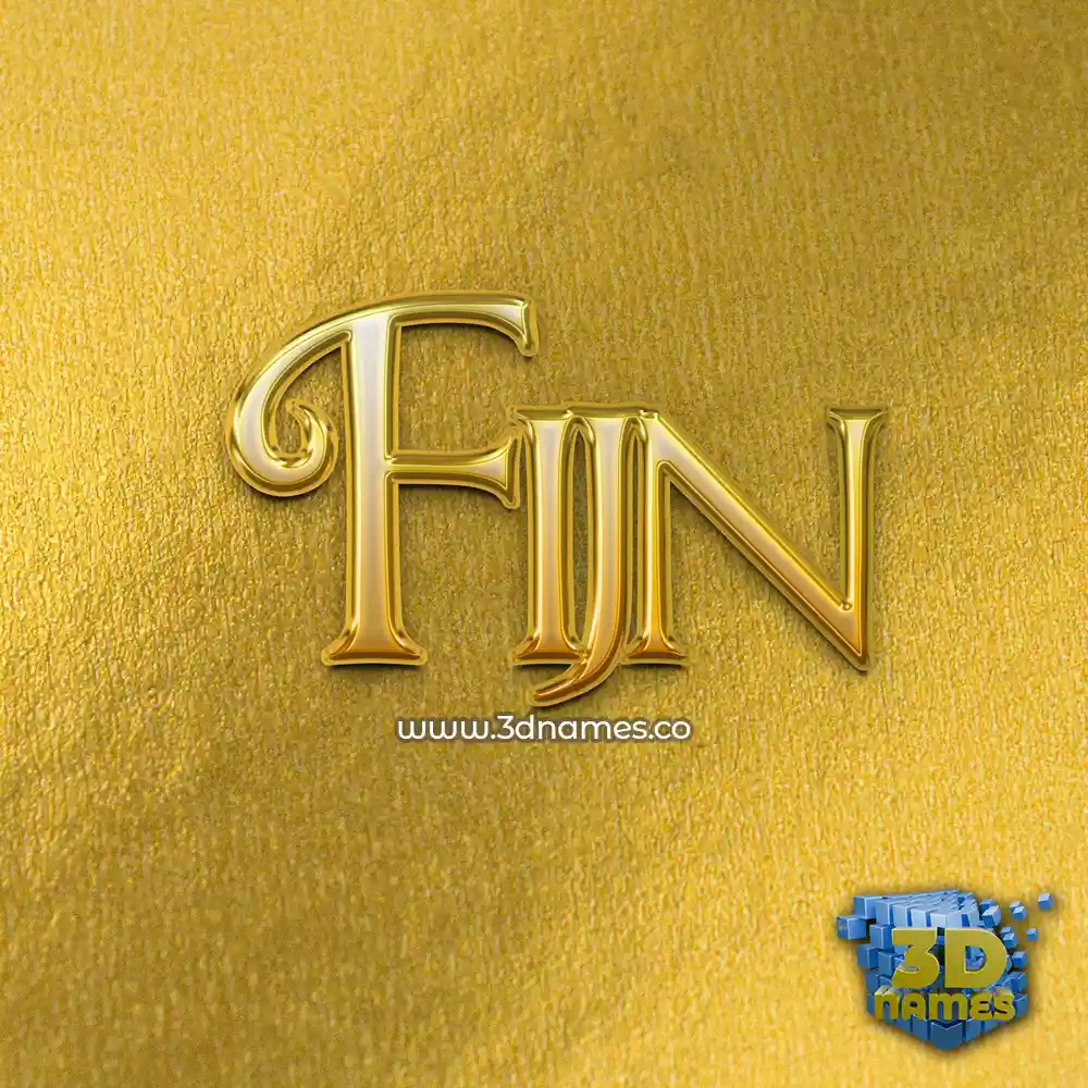 fijn in All Gold style - 3D name wallpaper