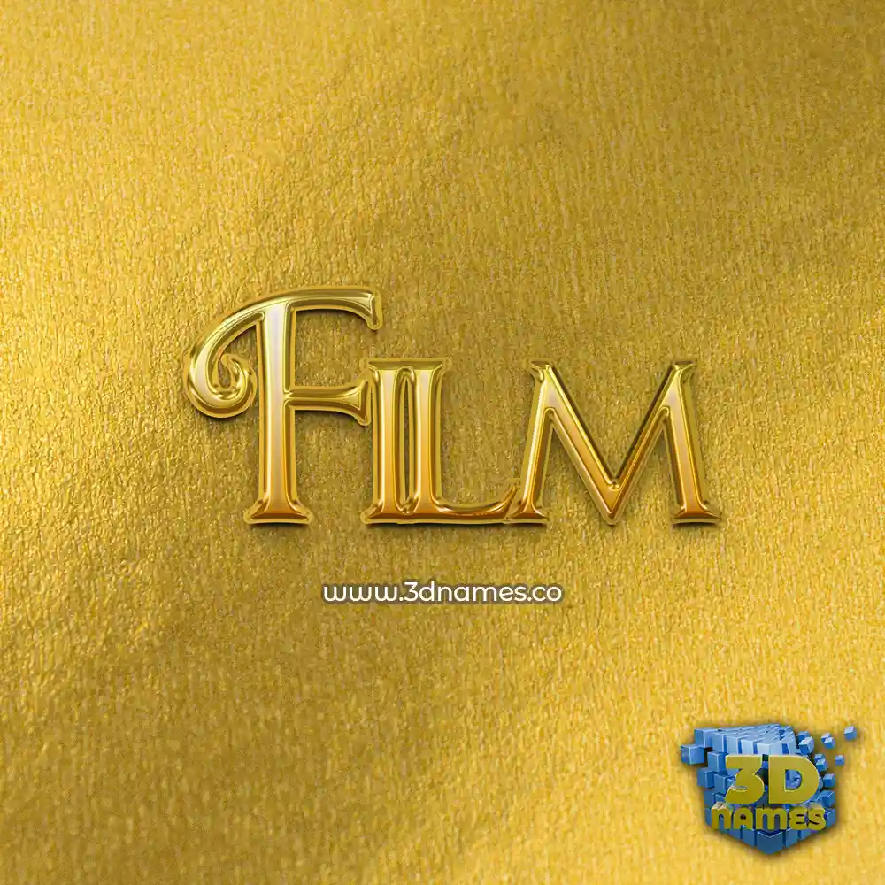 film in All Gold style - 3D name wallpaper