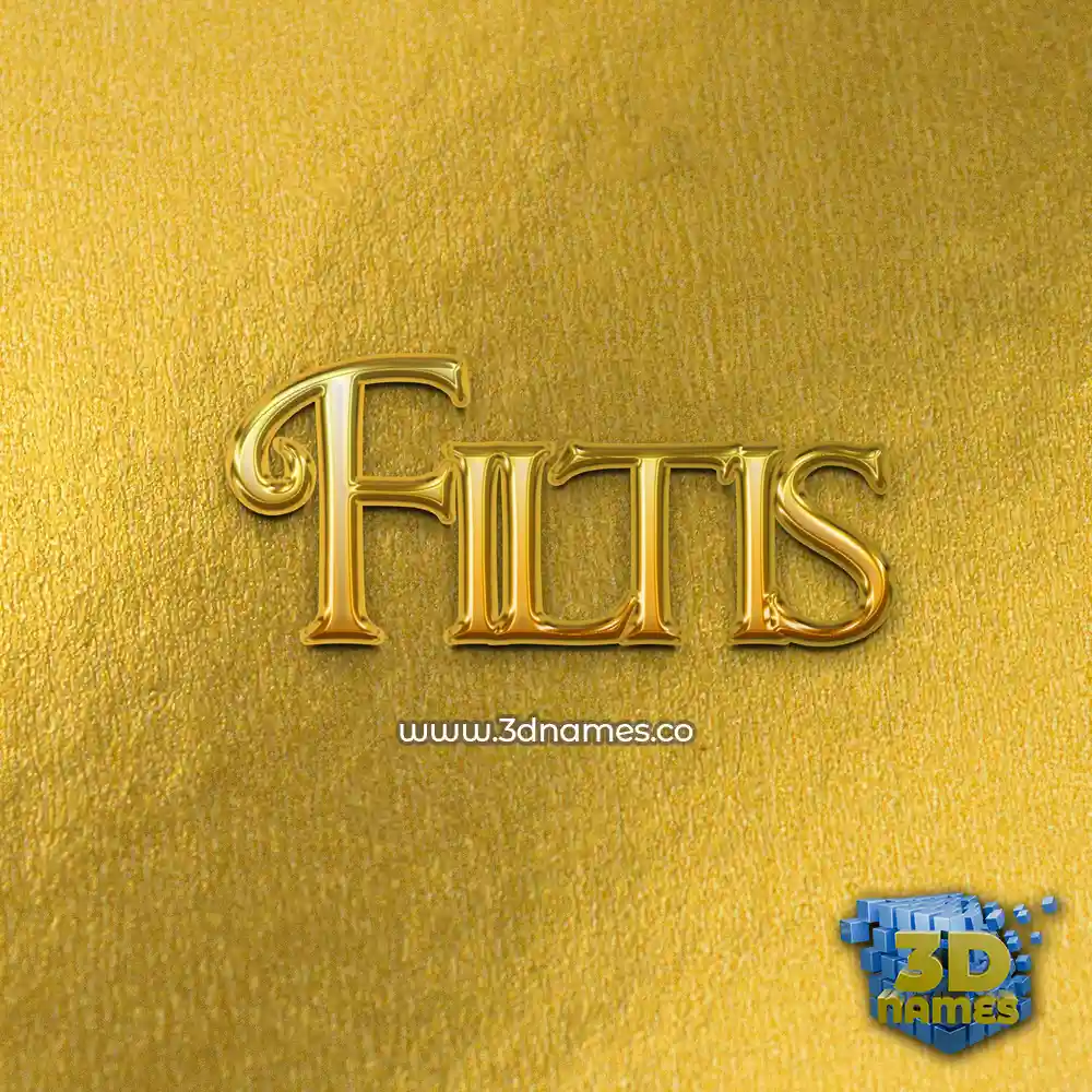 filtis in All Gold style - 3D name wallpaper