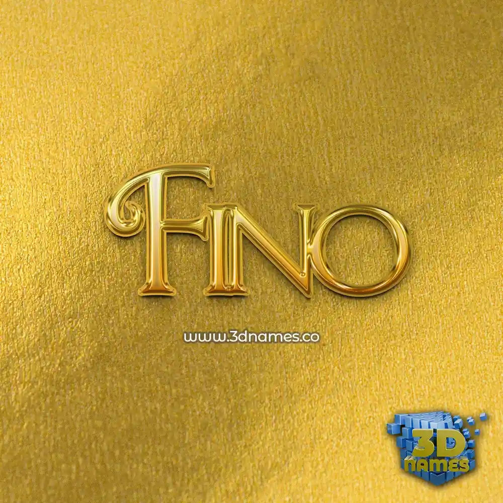 fino in All Gold style - 3D name wallpaper
