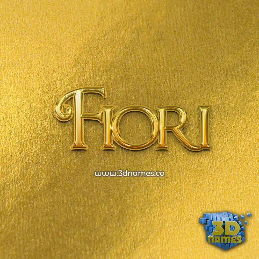 fiori in All Gold style - 3D name wallpaper
