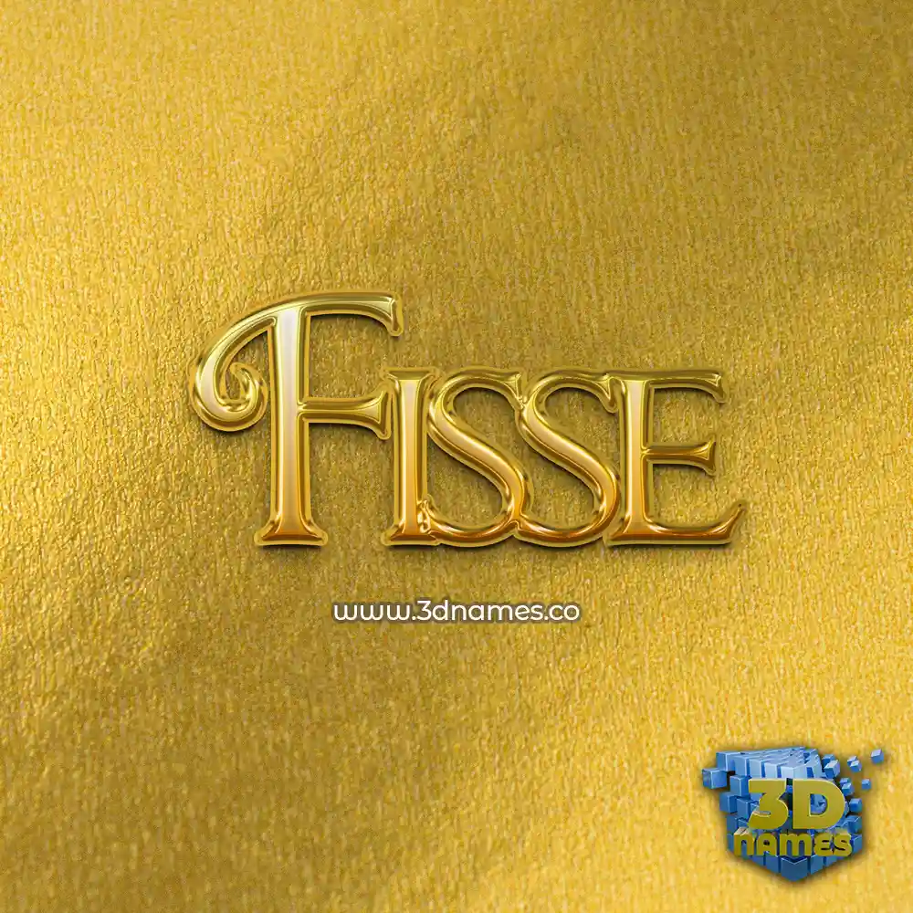 fisse in All Gold style - 3D name wallpaper