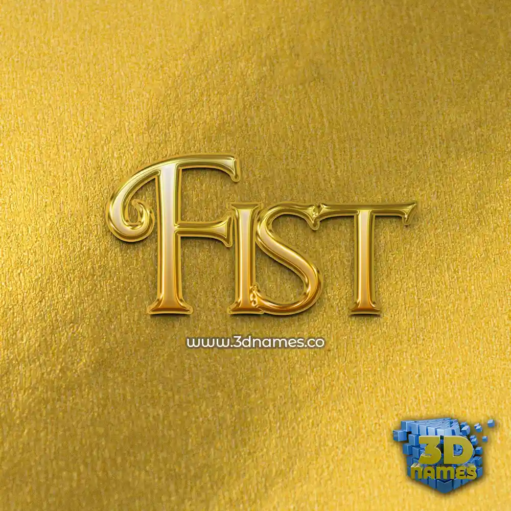 fist in All Gold style - 3D name wallpaper