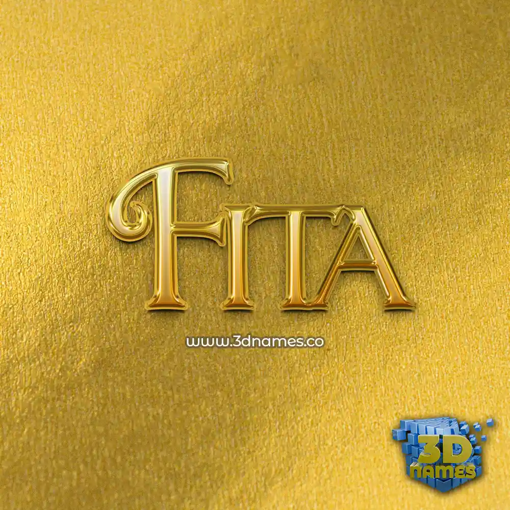 fita in All Gold style - 3D name wallpaper