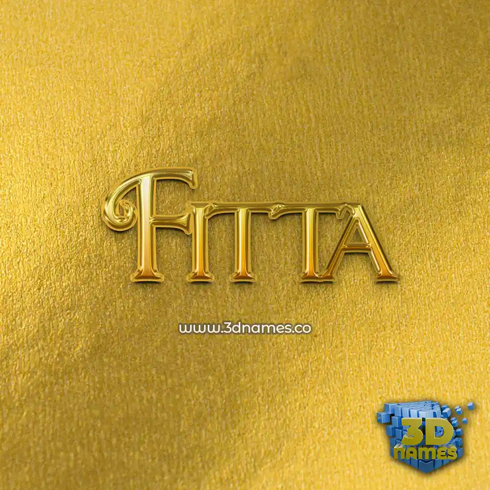 fitta in All Gold style - 3D name wallpaper