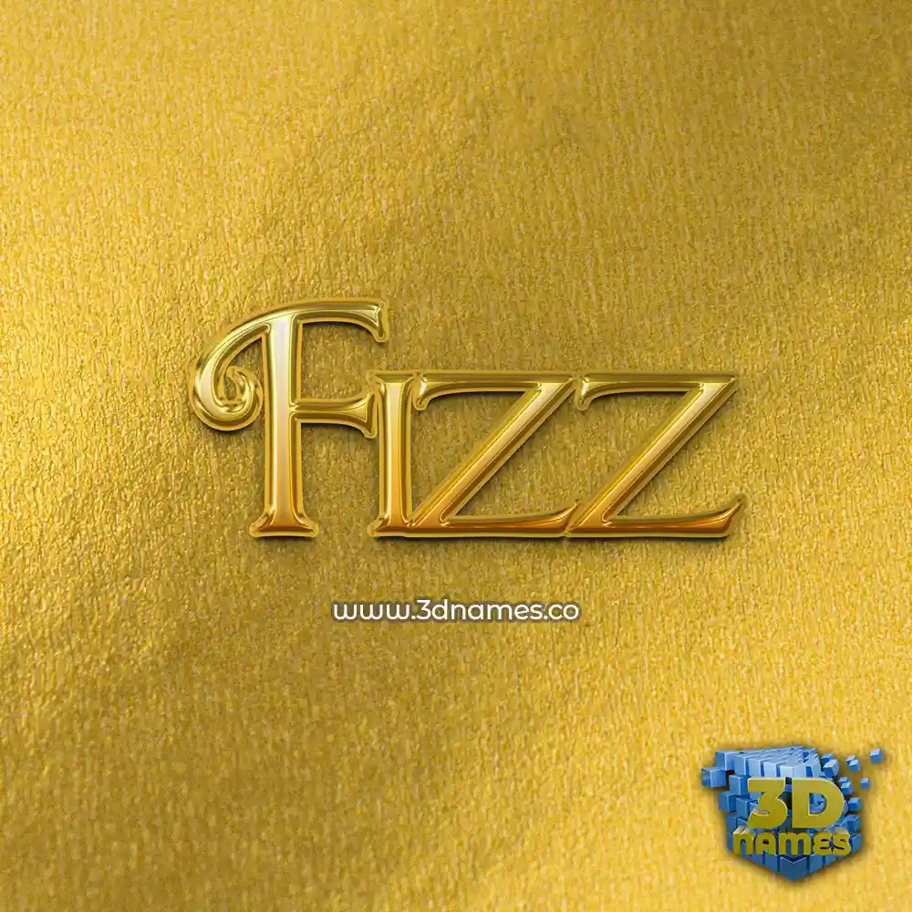 fizz in All Gold style - 3D name wallpaper