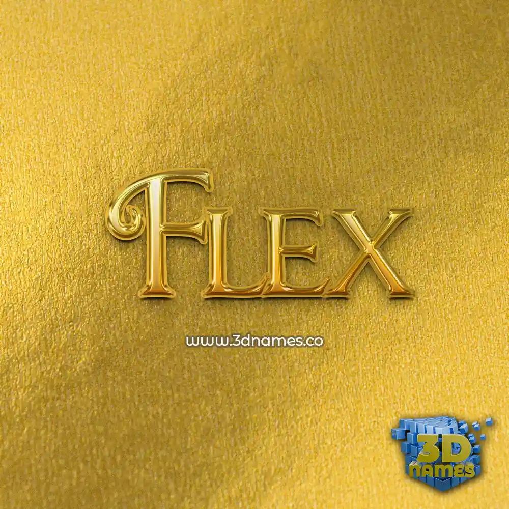 flex in All Gold style - 3D name wallpaper