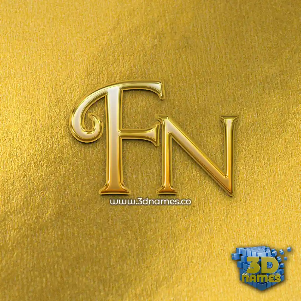 fn in All Gold style - 3D name wallpaper