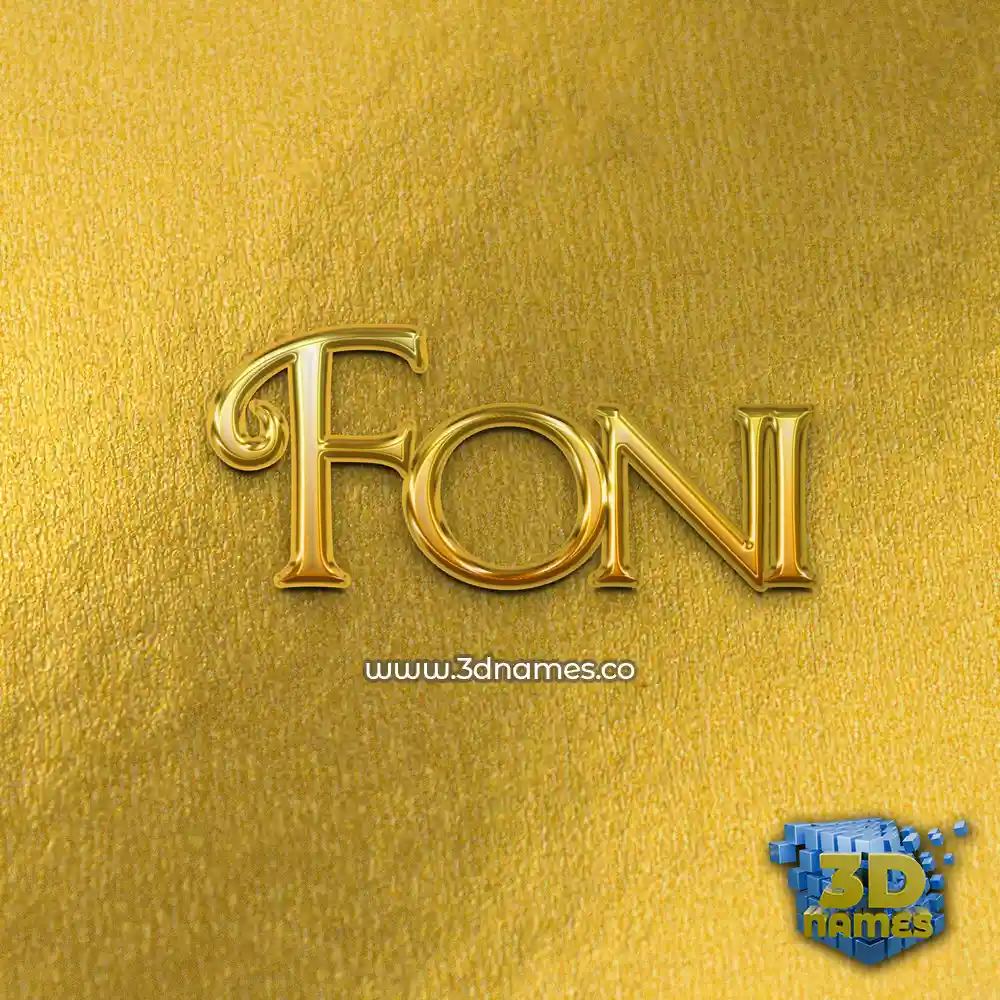 foni in All Gold style - 3D name wallpaper