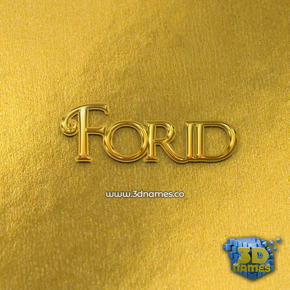 forid in All Gold style - 3D name wallpaper