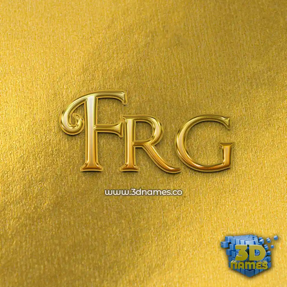 frg in All Gold style - 3D name wallpaper