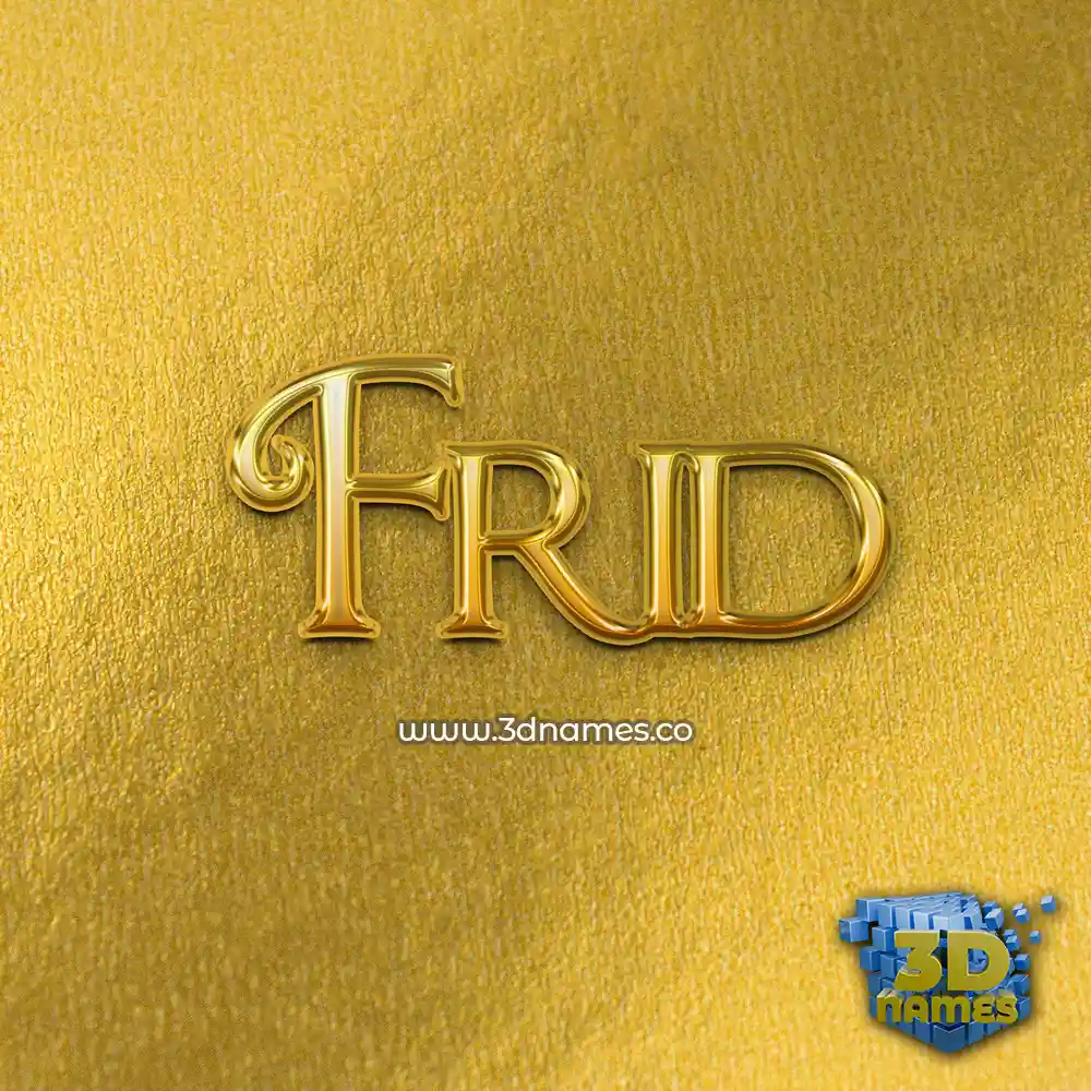 frid in All Gold style - 3D name wallpaper